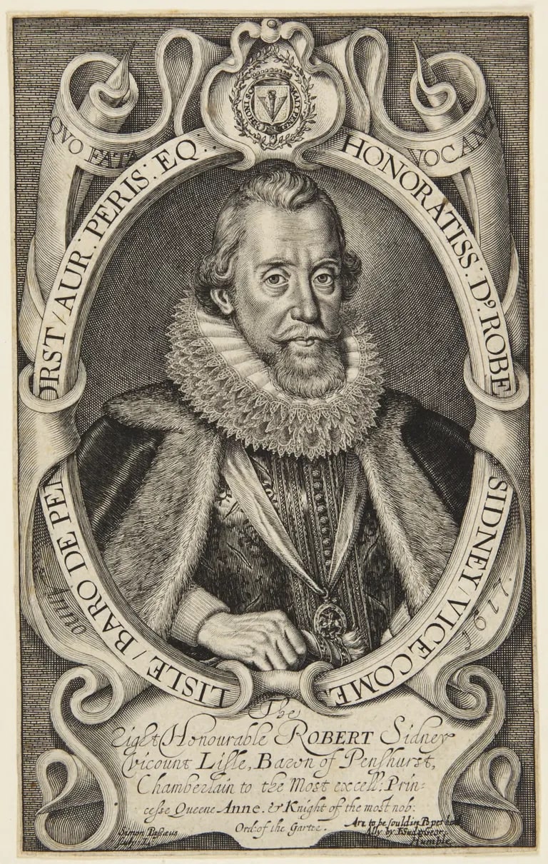 Robert Sidney, Viscount Lisle, later Earl of Leycester (Franken 708; Bromley p. 73)