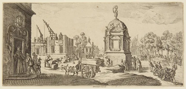 Palace and Church Being Built