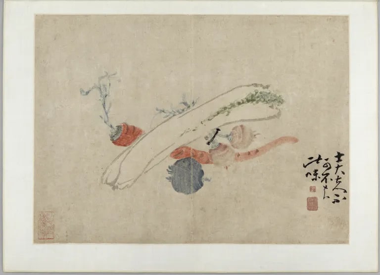Figures, Flowers, and Insects (Renwu huahui caochong ce 人物花卉草虫冊)