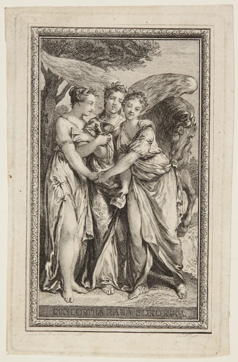 Frontispiece to Piron "Oeuvres" -Paris 1758