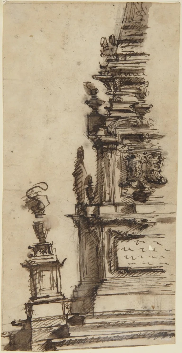 Sketch for a Wall Monument