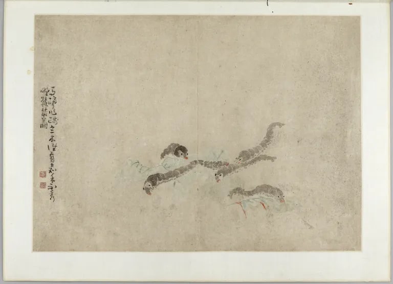 Figures, Flowers, and Insects (Renwu huahui caochong ce 人物花卉草虫冊)