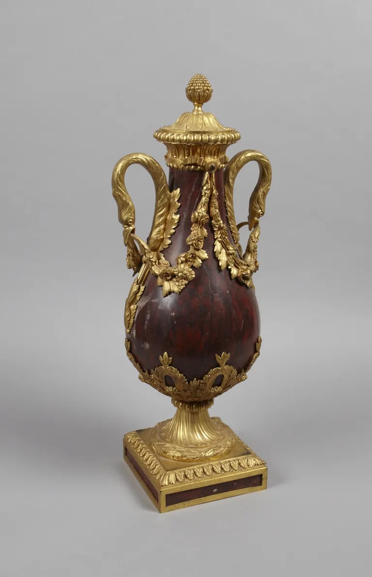 Red Marble and Ormolu Urn