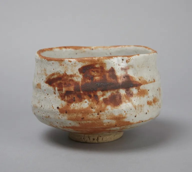 Shino tea bowl