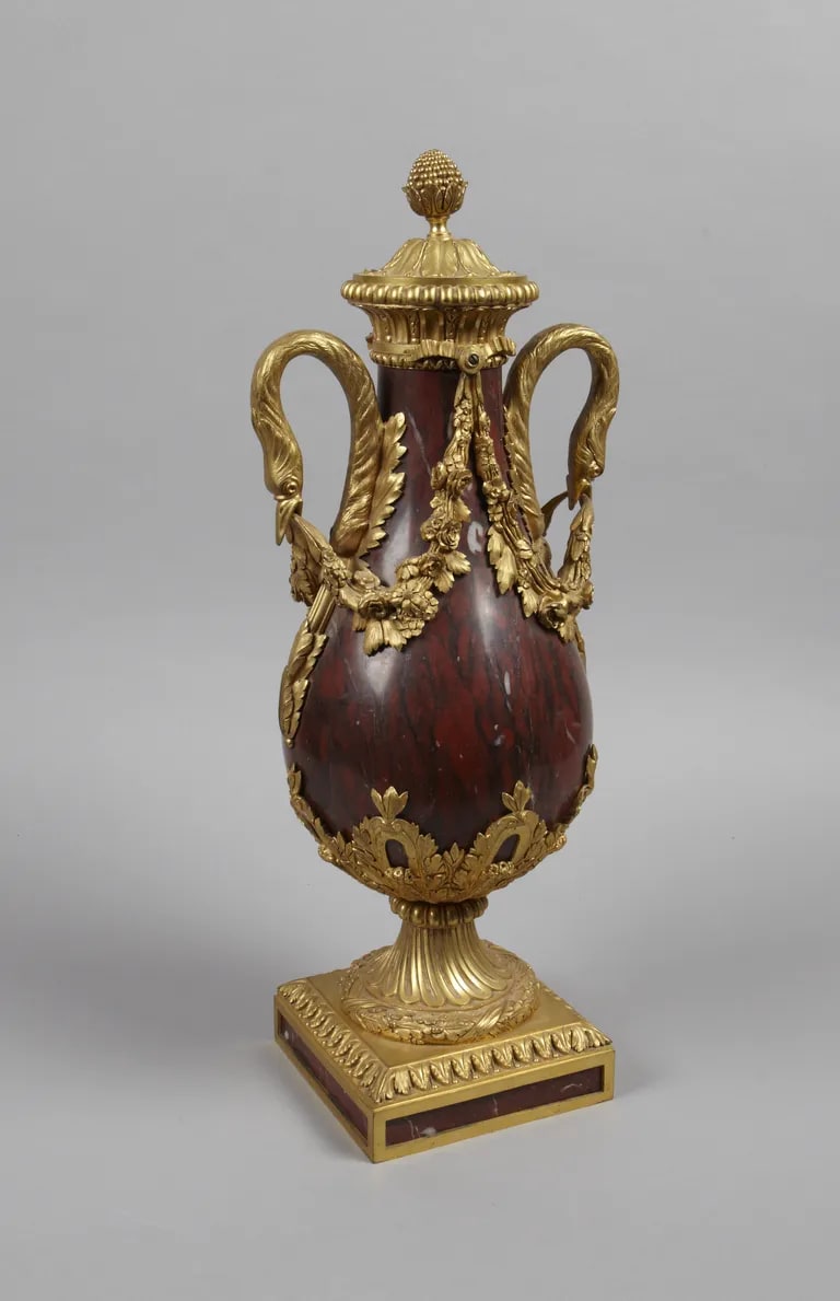 Red Marble and Ormolu Urn