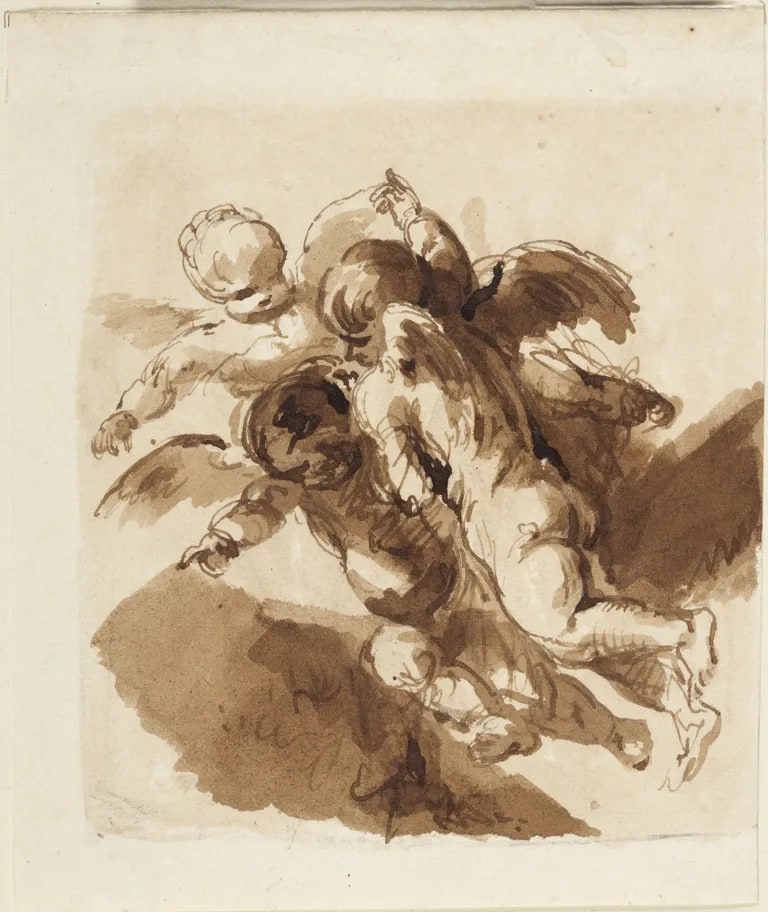 Three Flying Putti