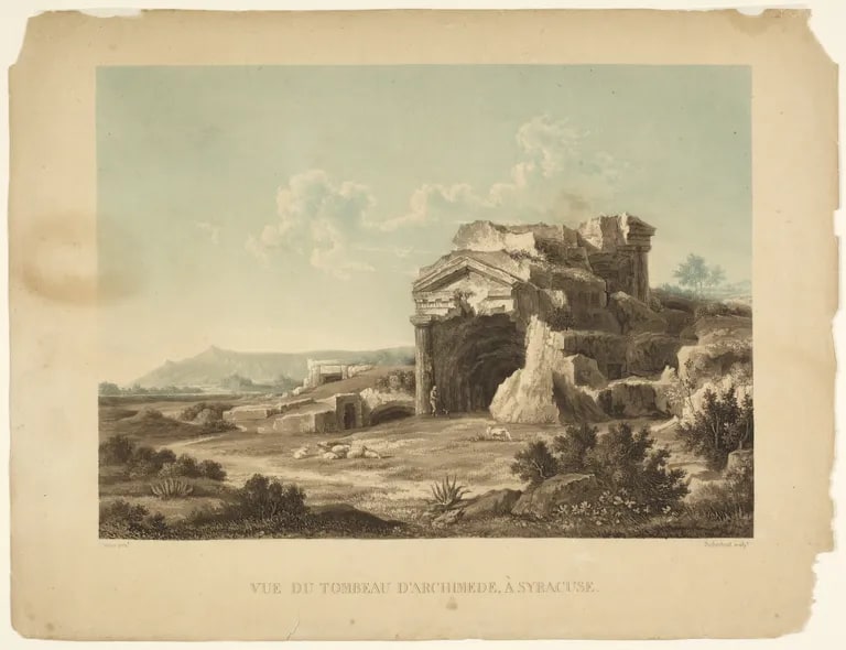 View of the Tomb of Archimedes at Syracuse
