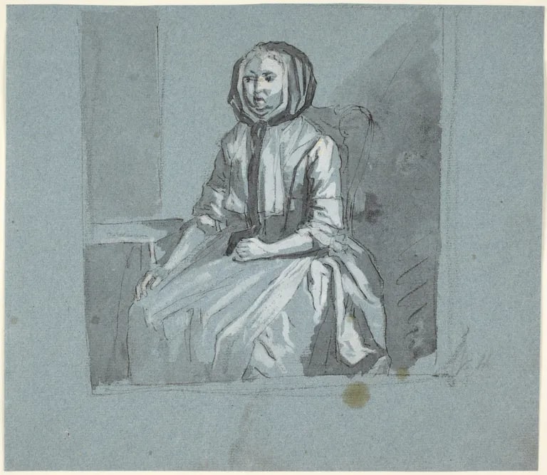 Portrait of a Seated Elderly Woman