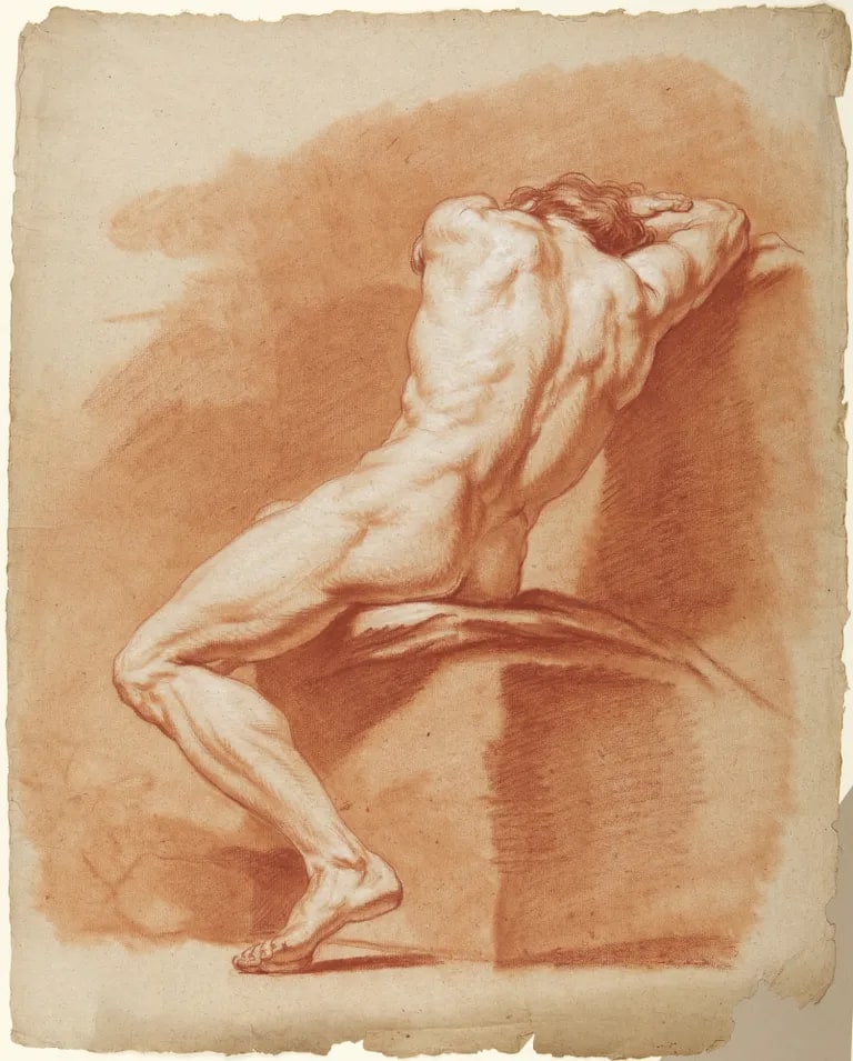 Seated Man Resting Head on His Arm