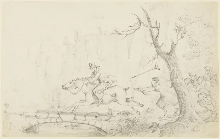 Rider Pursued by Demons