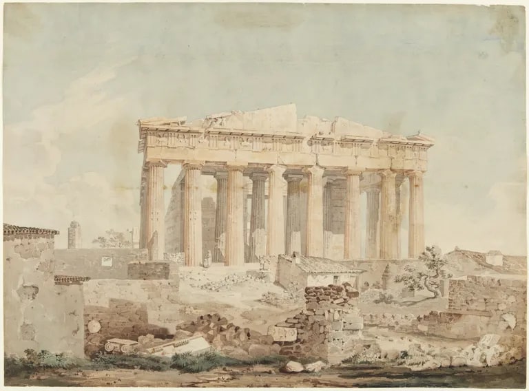 West end of Parthenon
