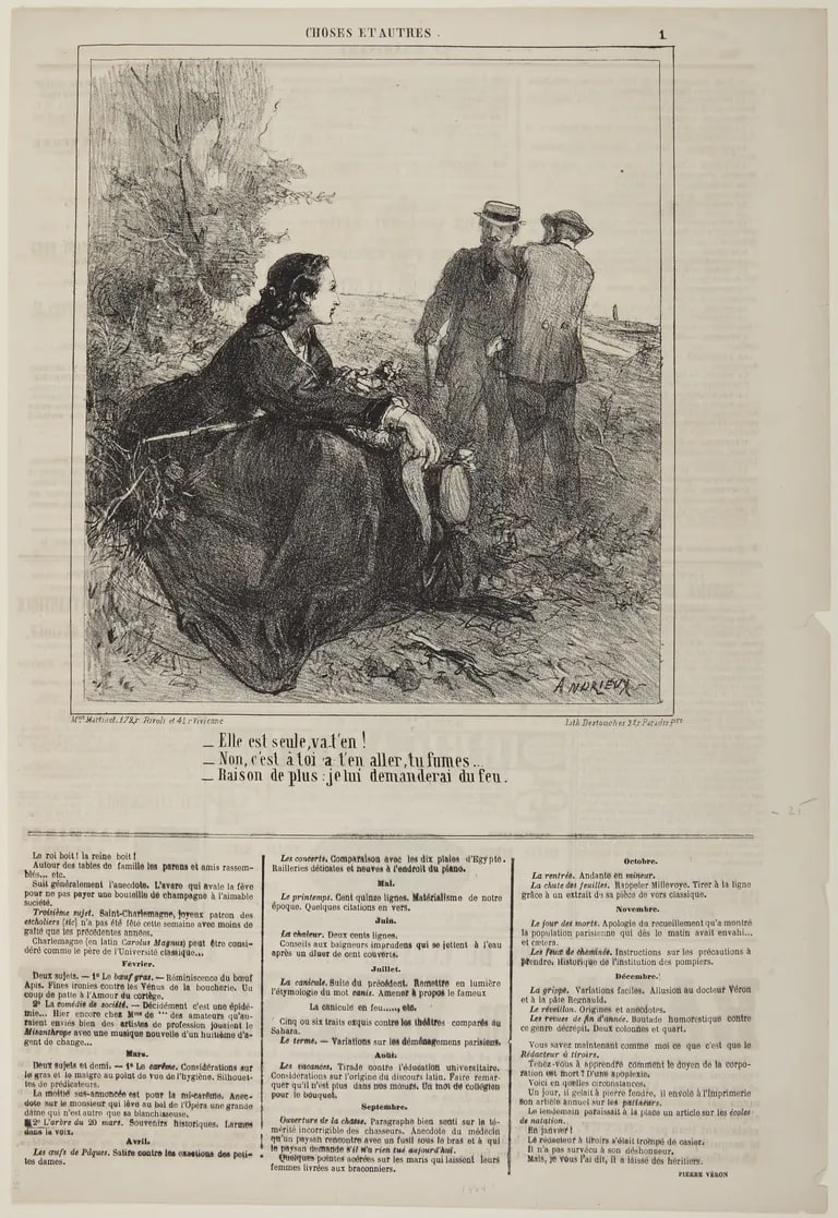 "Elle est seule, vat'en!"