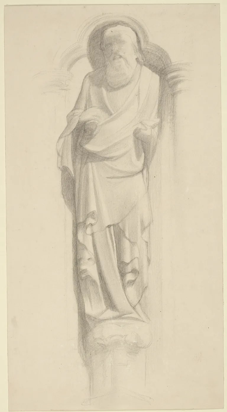 Statue of bearded figure