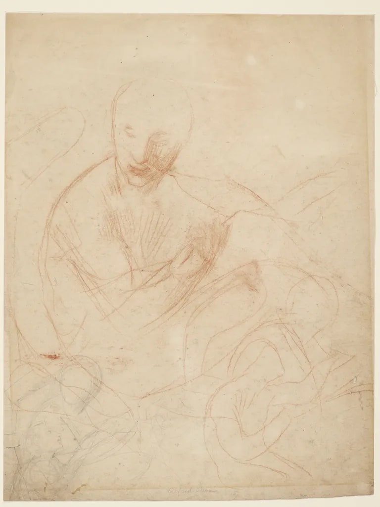 Sketches of seated figure