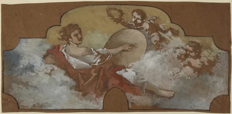 Allegorical Figure with Putti
