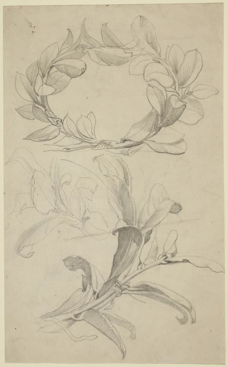 Laurel wreath and spray