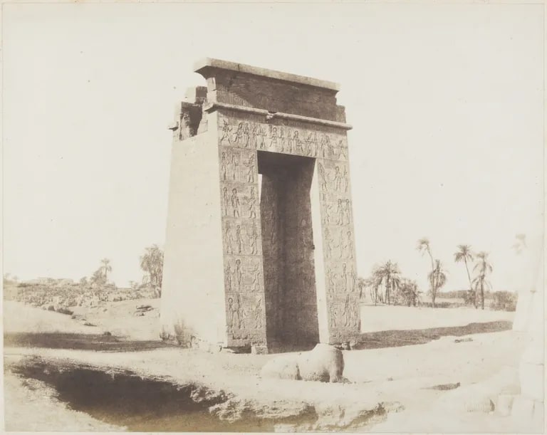 Great Southern Gate Seen from Point C. Karnak (Thébes)