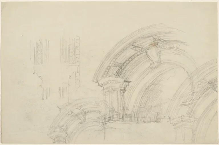 Architectural details for St. Paul's Cathedral