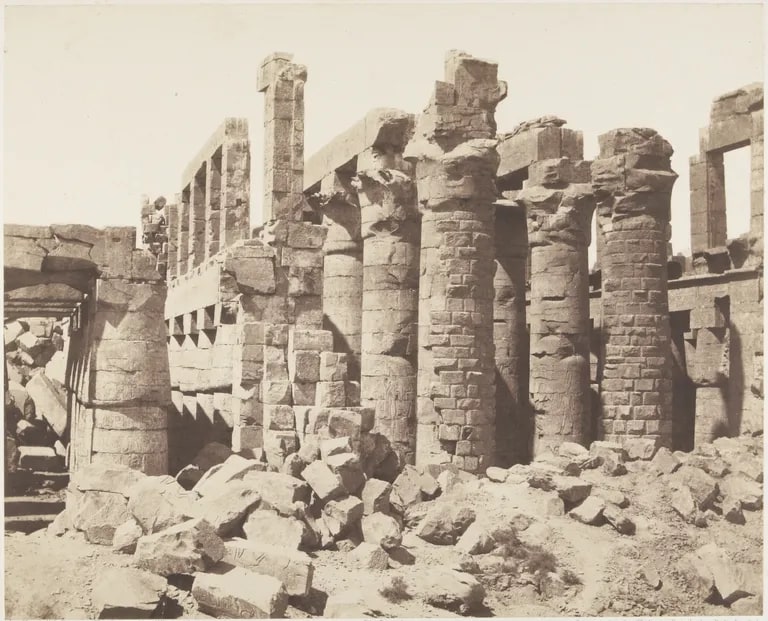 Main Temple – Hypostyle Hall – General View Taken from Point Q, Karnak (Thebes)