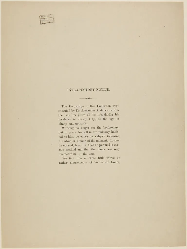 Introductory Notice, from A Collection of Engravings