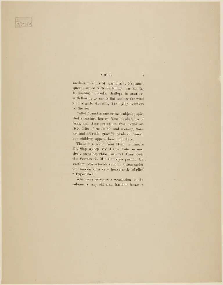 Introductory Notice, from A Collection of Engravings