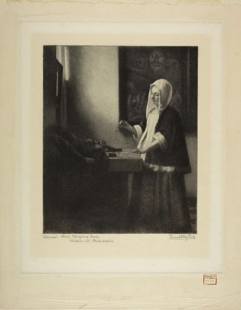 Lady Weighing Pearls