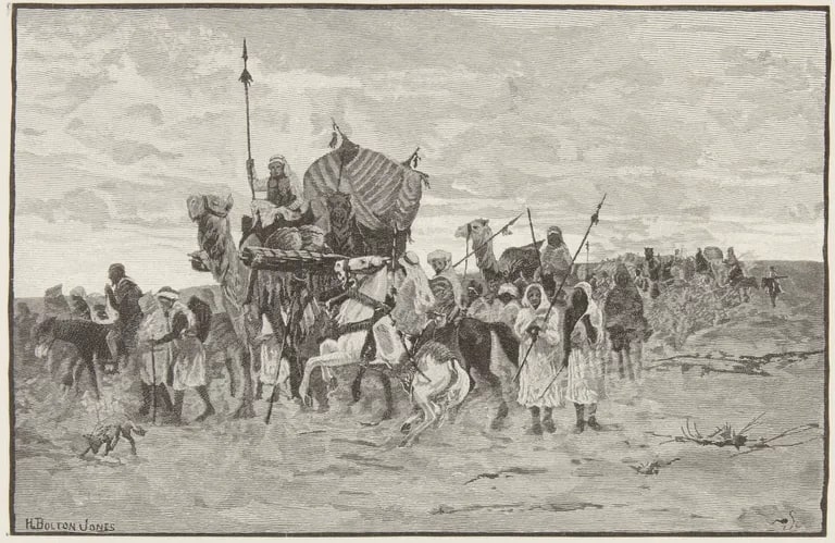 Arab Caravan in the Desert