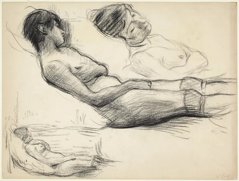 Study: reclining woman