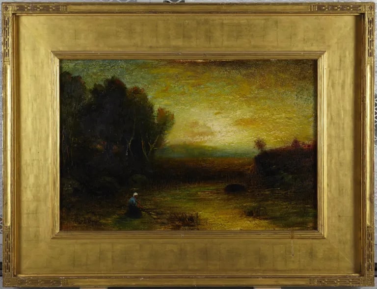 River Landscape at Sunset