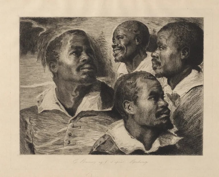 Four Studies of the Head of a Black Man