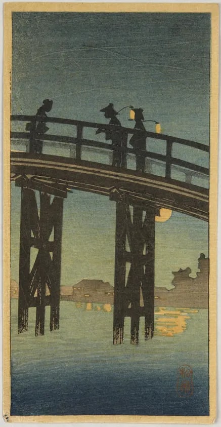 Moonlight at Ōhashi Bridge