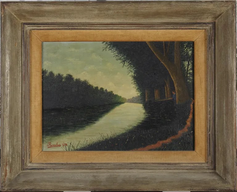 Untitled (fisherman by a stream)
