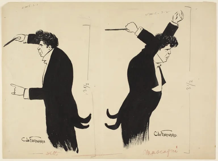 Two Views of Conductor Mascagni