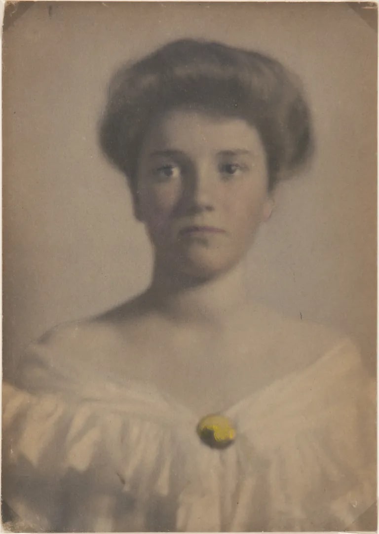 Mary W. Redfield with pin