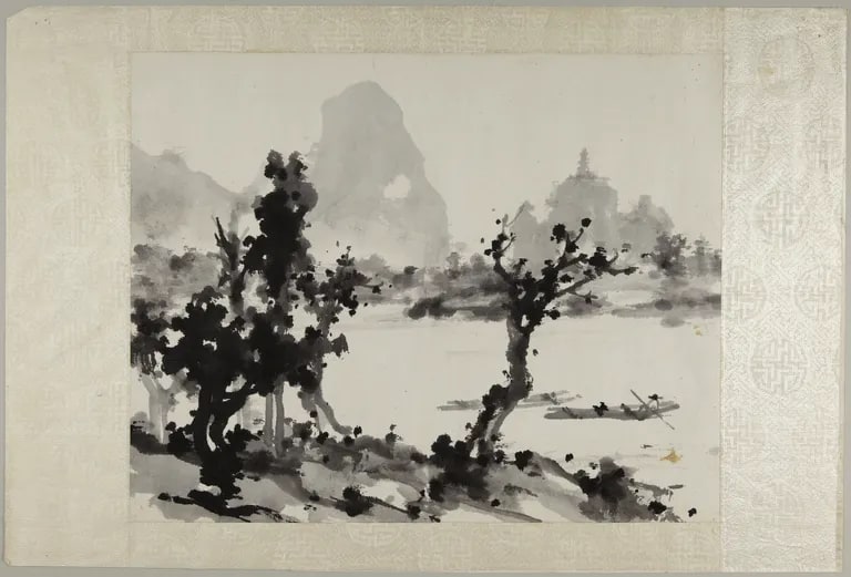 Lake with Boats