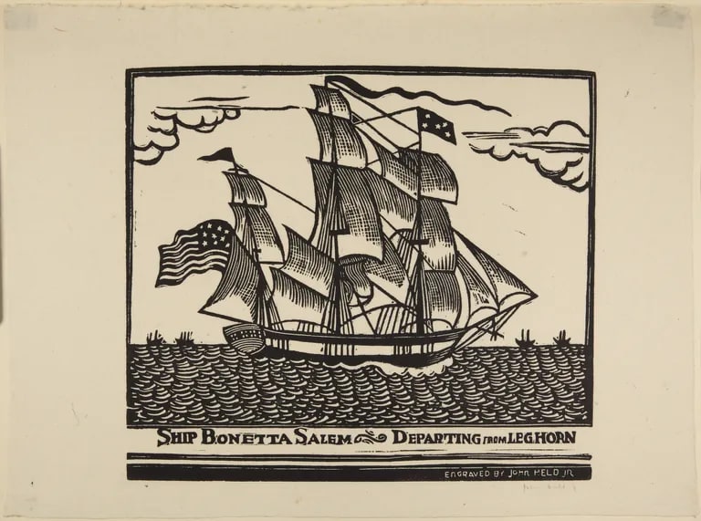 Ship Bonetta Salem departing from Leghorn