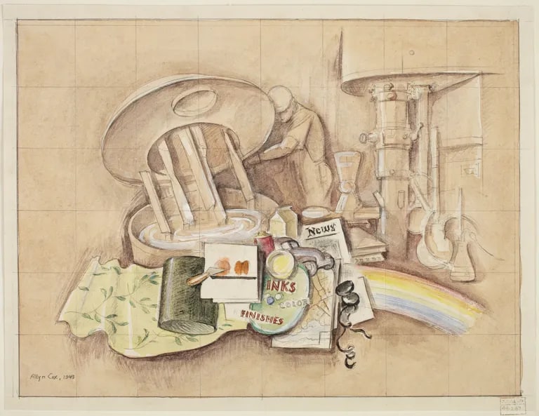 Sketch for Mural Decoration in the Offices of The Interchemical Corporation, New York