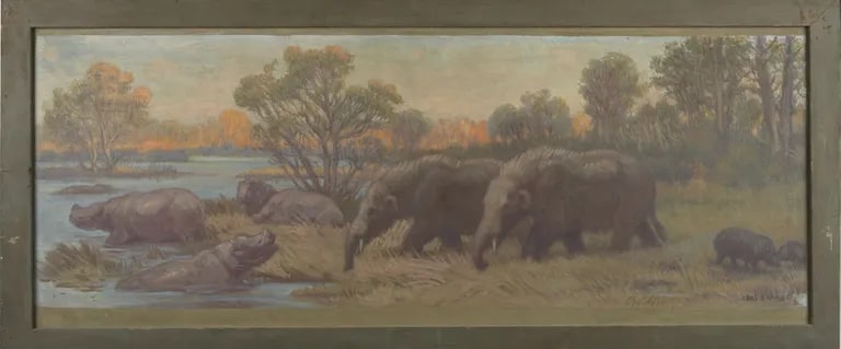 Miocene or Early Pliocene, Four Tusked Elephants, North America (Great Plains)