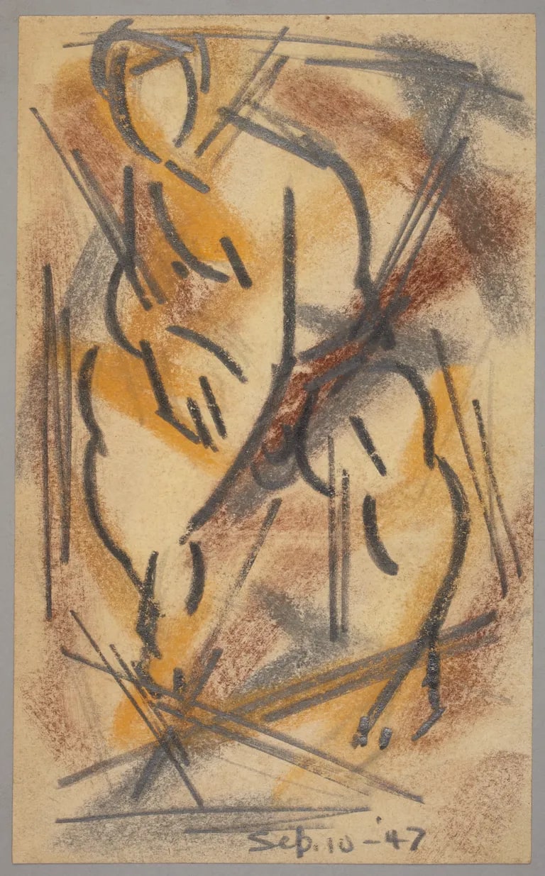 Nude male figure