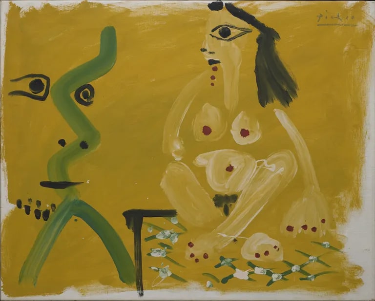 Tête d’homme et nu assis (Head of a Man and Seated Nude)