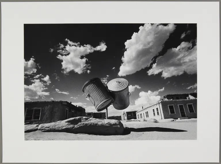 Two Garbage Cans, Indian Village, New Mexico