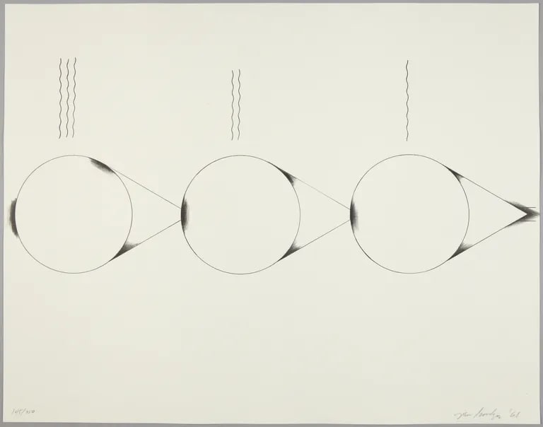 Three Cones, from Portfolio of Reproductions, by artists in residence in N.J., issued by N.J. Volunteers for McCarthy,1968