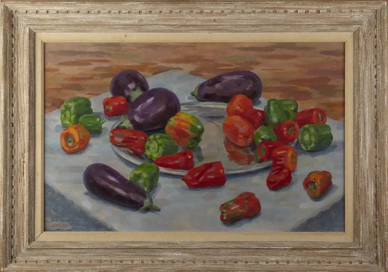Peppers and Eggplant