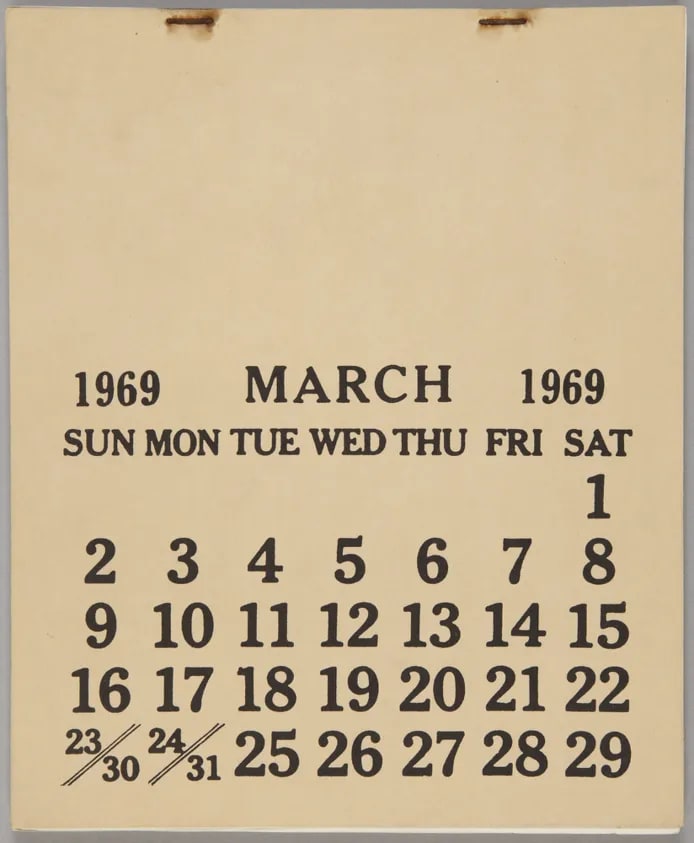 One Month [March 1969]