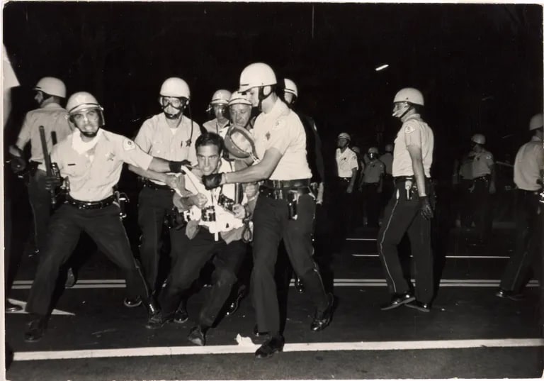 New York Times photographer Barton Silverman gets arrested, 1968 Democratic National Convention