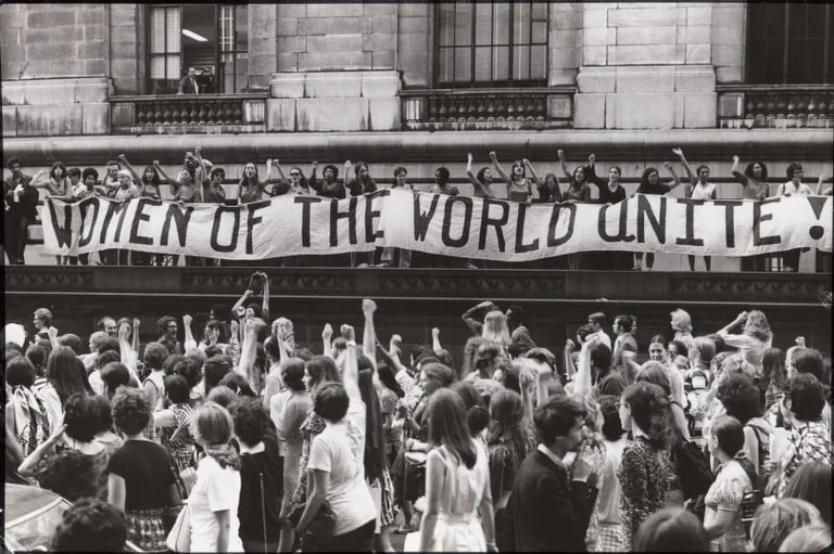 Demonstrators at the Women’s Strike for Equality, New York City