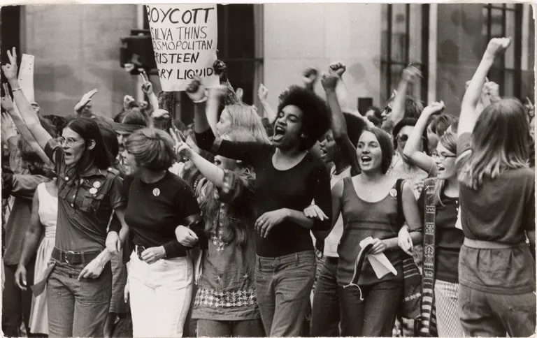 Demonstrators at the Women’s Strike for Equality, New York City