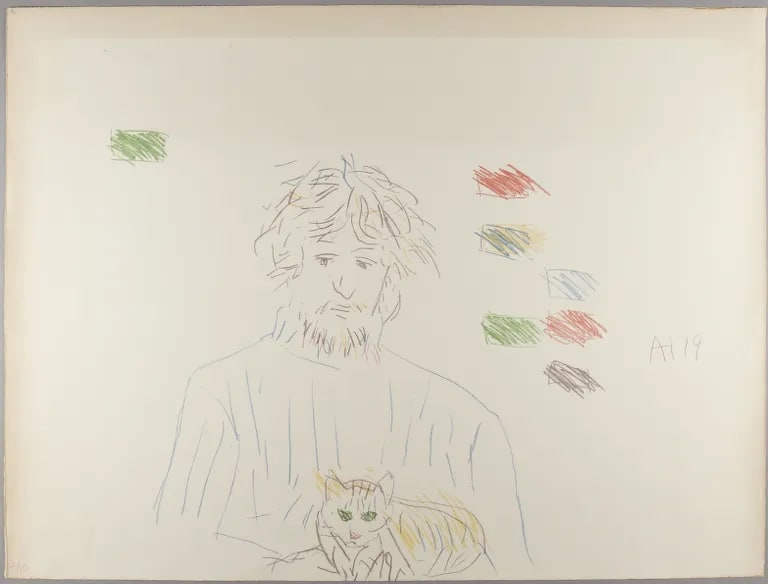 Ian Lawson and His Cat, Pushkin