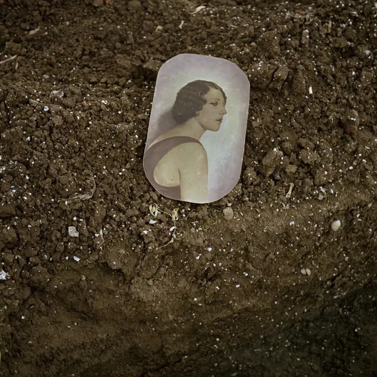 Anonymous Photograph (Chacarita Cemetery, Buenos Aires), from Painted Photos Series