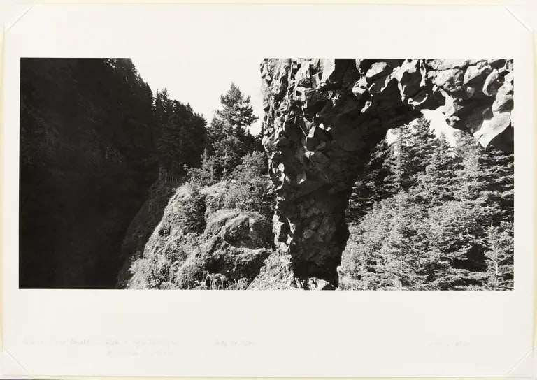 Archway in Basalt Rimrock, Multnomah County, Oregon, July 14, 1990